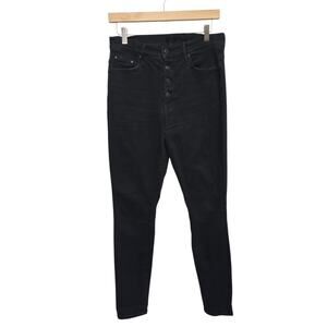 Mother The Pixie Swooner Skimp Black Jeans Womens‎ Size 28 Denim Skinny Leg